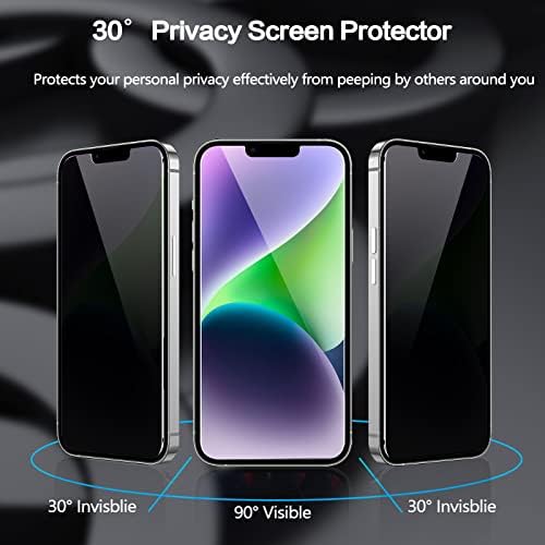 Sorlnern iPhone 13 Pro Max מגן מסך פרטיות, [2 חבילה] מגן מסך פרטי לאייפון 13 Pro Max 6.7 ”, אביזרי סרטי זכוכית